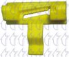 TRICLO 163334 Clip, trim/protective strip